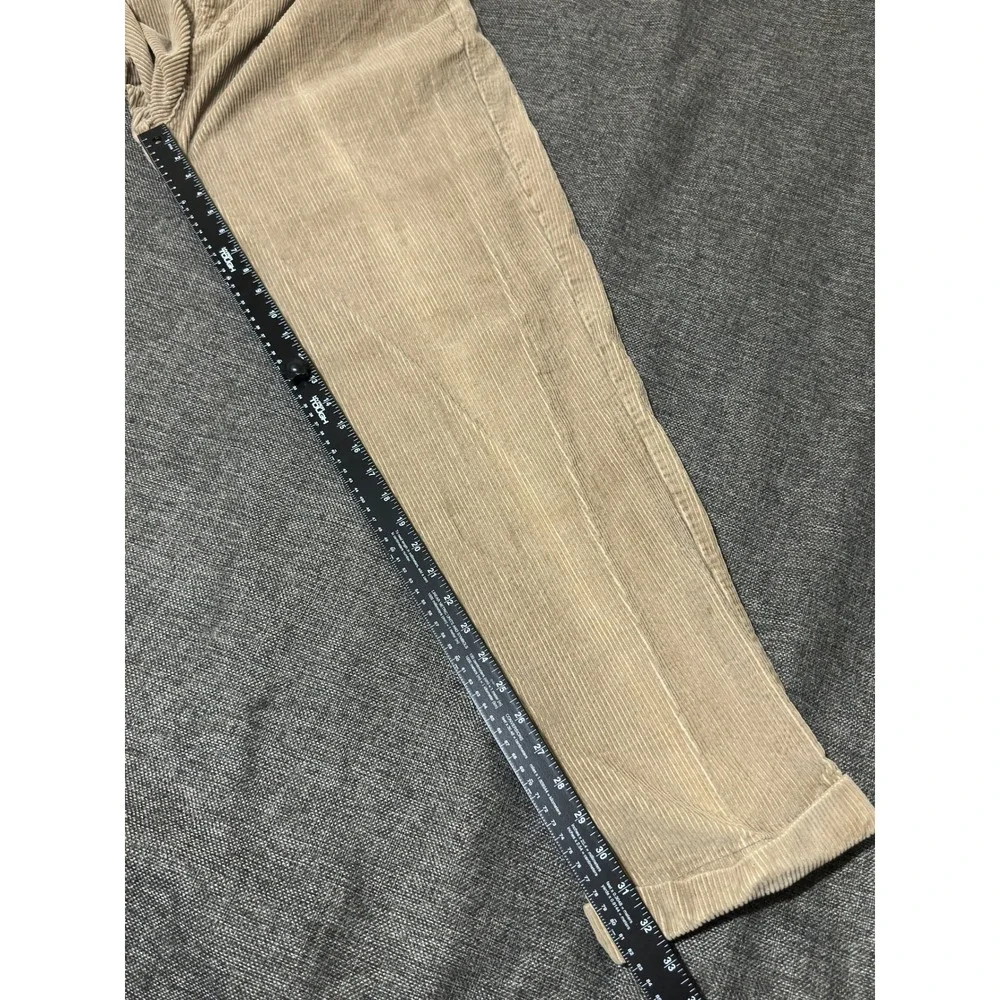 Britches Mens 35x34 Corduroy Pants Pleated Tan Khaki Cotton